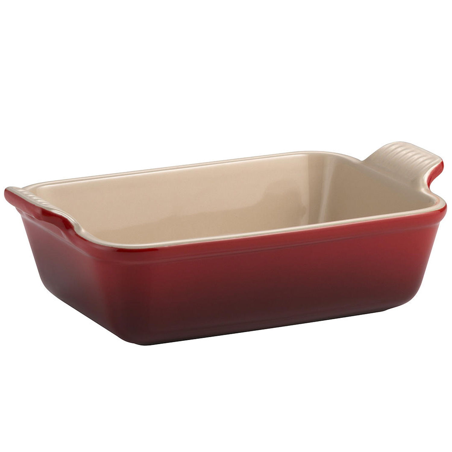 Le Creuset Stoneware Heritage 19cm Deep Rectangular Dish in Cerise