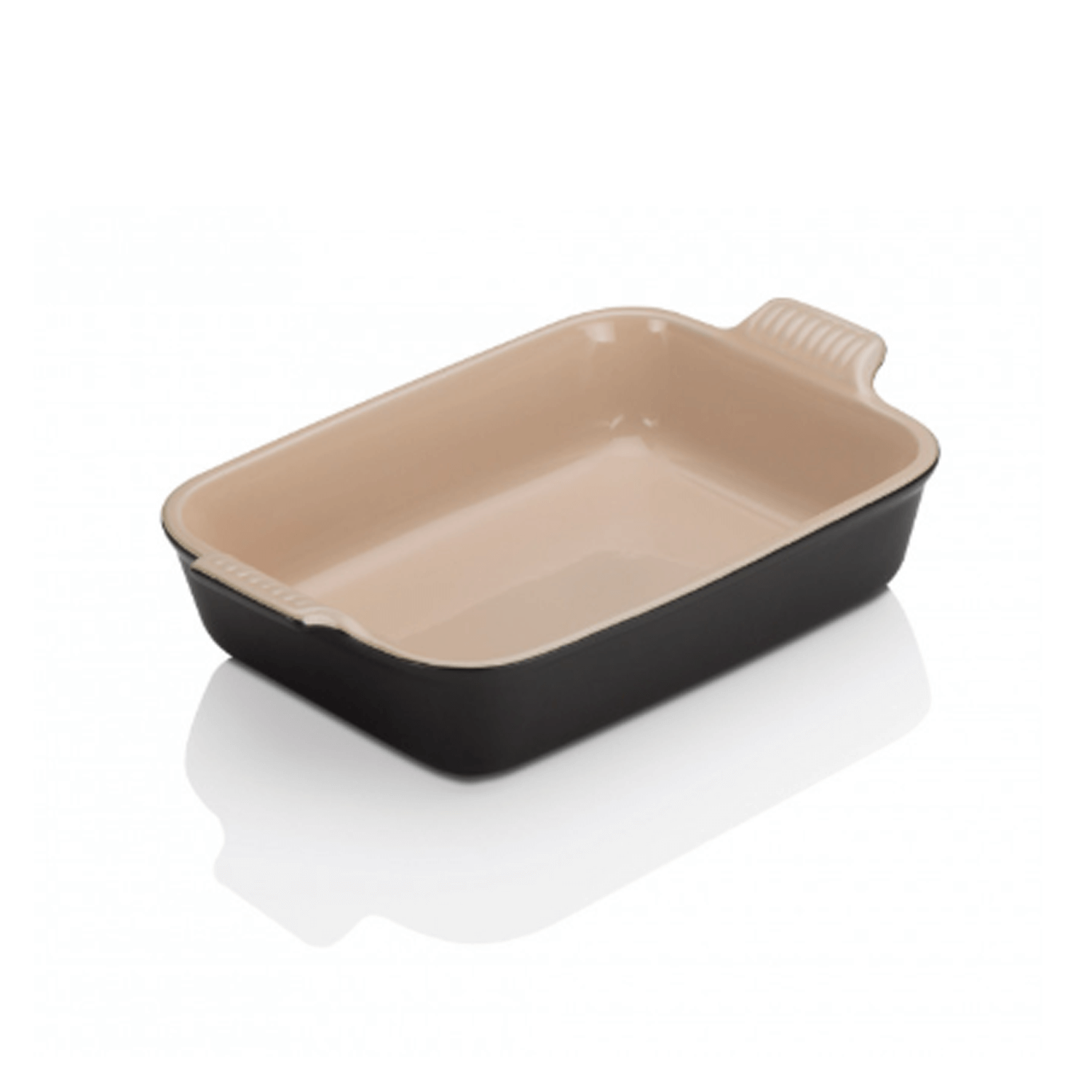 Le Creuset Stoneware Heritage 26cm Deep Rectangular Dish in Satin Black
