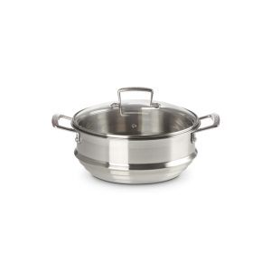 Le Creuset 3 Ply Stainless Steel Large Multi Steamer with Glass Lid