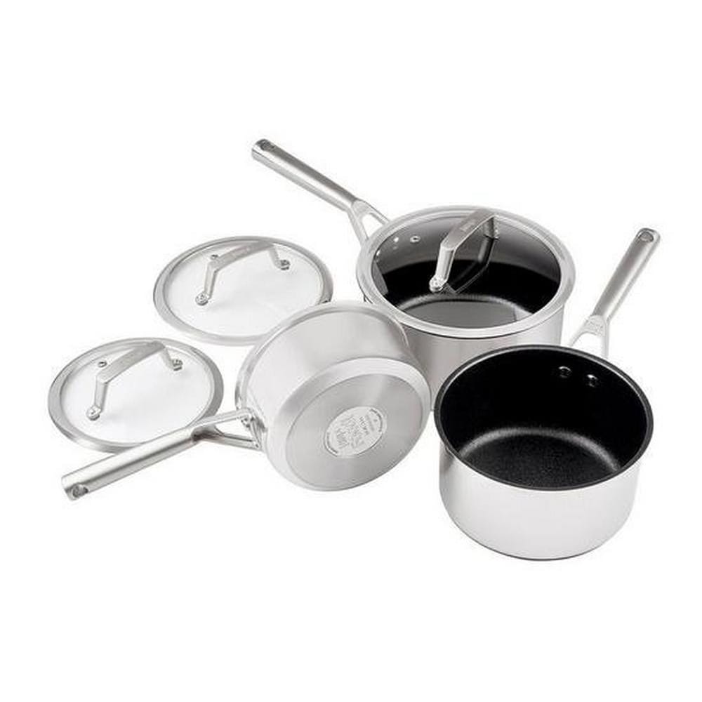 Ninja ZEROSTICK 3 Piece Saucepan Set in Stainless Steel – C63000UK