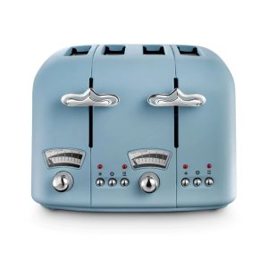 Delonghi Argento Flora 4 Slice Blue Toaster CT04AZ