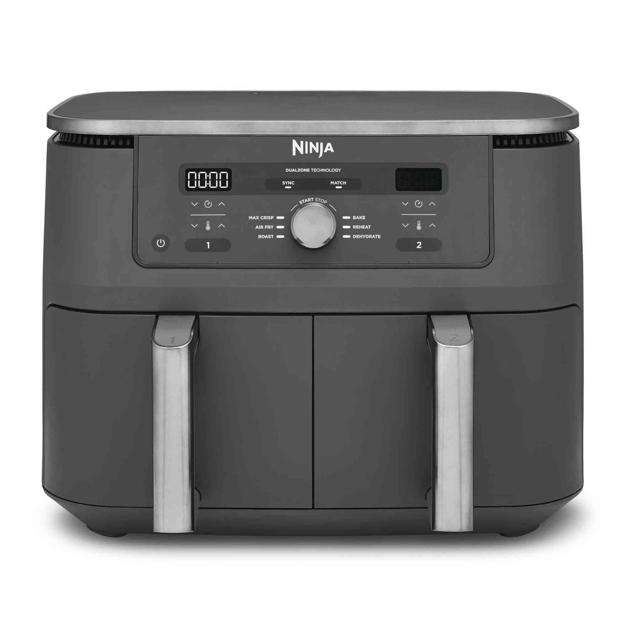 Ninja 9.5 litre MAX 6-in-1 Dual Zone Air Fryer in Gun Metal Grey – DZ400UK