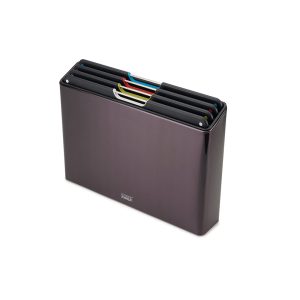 Joseph Joseph Folio Steel 4-piece Chopping Board Set in Carbon Black – 60171