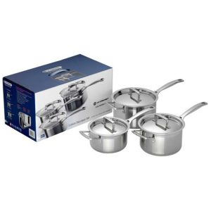 Le Creuset 3 Ply Stainless Steel 3-piece Saucepan Set