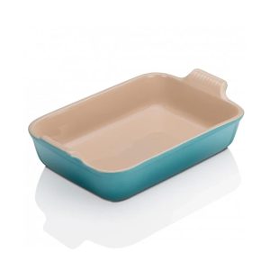 Le Creuset Stoneware Heritage 19cm Deep Rectangular Dish in Teal