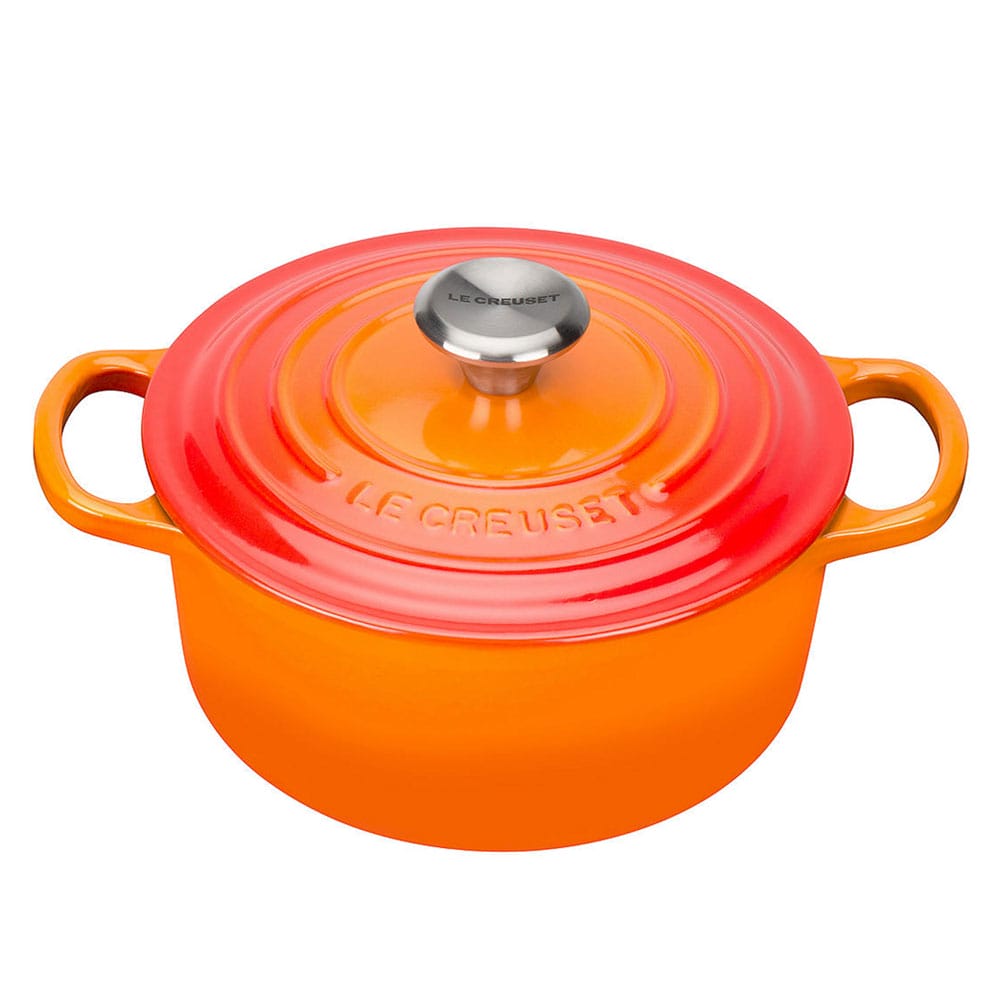 Le Creuset Signature Cast Iron Round Casserole Dish in Volcanic 20cm