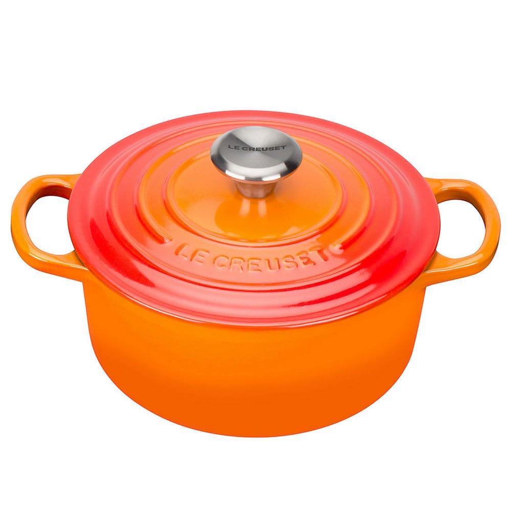 Le Creuset Signature Cast Iron Round Casserole Dish in Volcanic 24cm