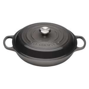 Le Creuset Signature Cast Iron Shallow Casserole Dish in Flint 26cm