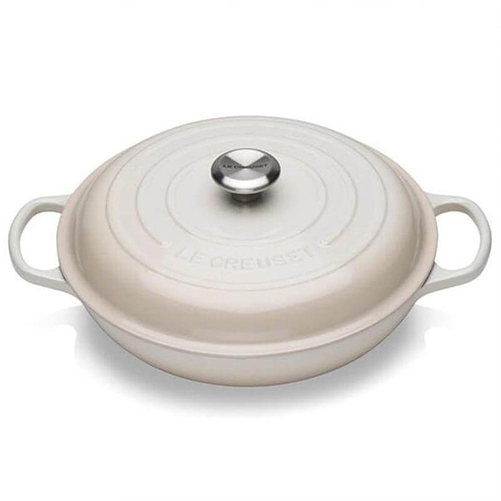 Le Creuset Signature Cast Iron Shallow Casserole in Meringue 30cm