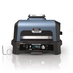 Ninja Woodfire Pro Connect XL Electric BBQ Grill & Smoker in Black/Blue – OG901UK