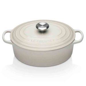 Le Creuset Cast Iron Oval Casserole in Meringue 27cm