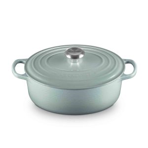 Le Creuset Cast Iron Oval Casserole in Sea Salt 27cm