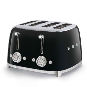 Smeg 4 Slice Toaster 50’s Style in Black TSF03BLUK