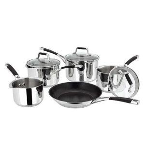 Stellar Flow 5 Piece Draining Saucepan Set S5C1D