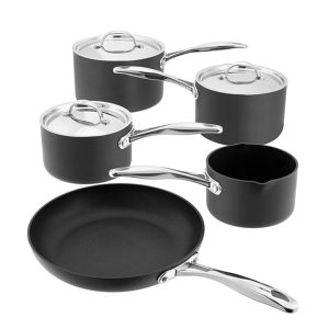 Stellar Hard Anodised Non-Stick 5 Piece Saucepan Set S6C1
