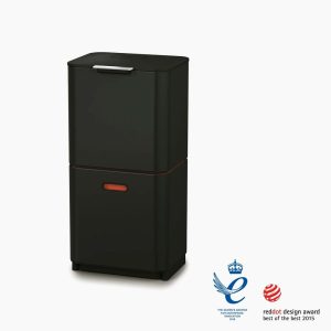Joseph Joseph Totem Max 60L Waste Separation and Recycling Bin in Carbon Black